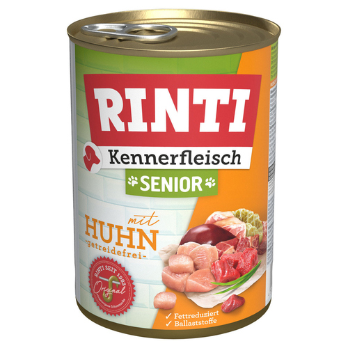 Rinti Kennerfleisch Senior mit Huhn 400 g - 12 Stück