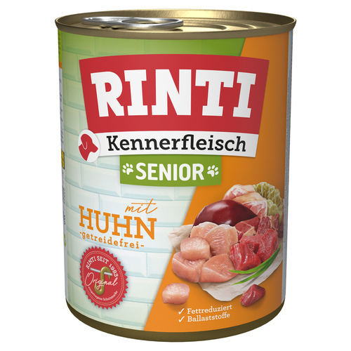 Rinti Kennerfleisch Senior mit Huhn 800 g - 12 Stück