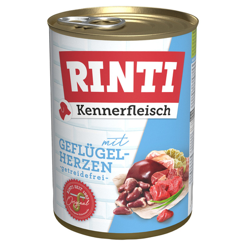 Rinti Kennerfleisch mit Geflügelherzen 400 g - 24 Stück