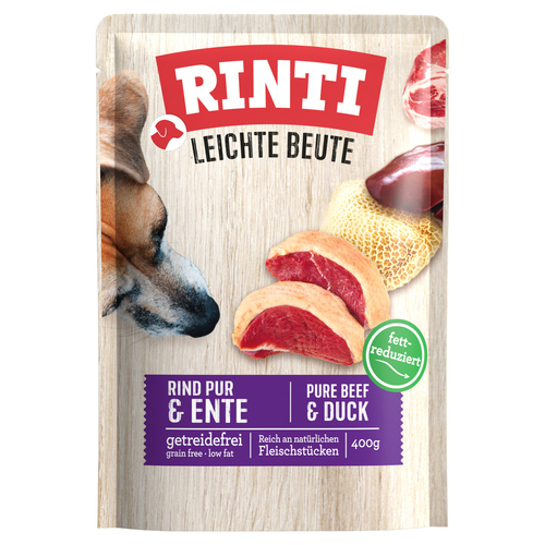 Rinti Leichte Beute Rind Pur & Ente 400 g - 10 Stück