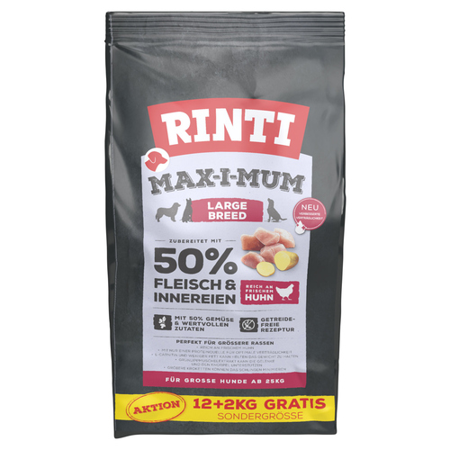 Rinti Max-i-Mum Large Breed 12 kg + 2 kg gratis