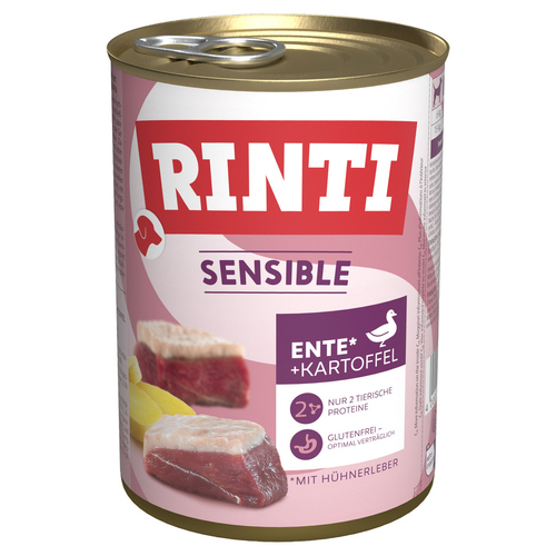 Rinti Sensible mit Ente + Kartoffeln 400 g - 12 Stück