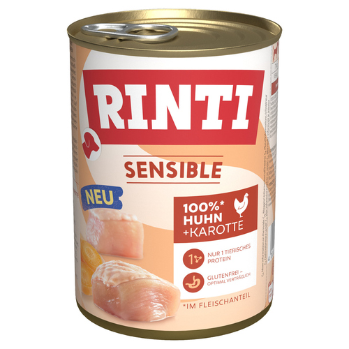 Rinti Sensible mit Huhn + Karotte 400 g - 12 Stück