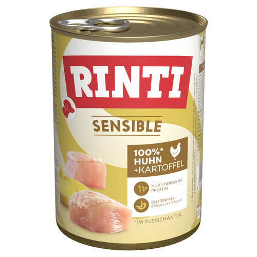 Rinti Sensible mit Huhn + Kartoffel 400 g - 12 Stück