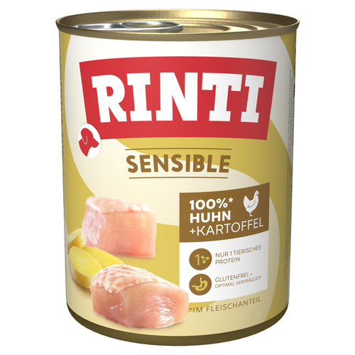Rinti Sensible mit Huhn + Kartoffel 800 g - 6 Stück