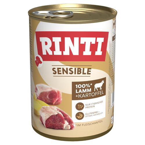 Rinti Sensible mit Lamm + Kartoffeln 400 g - 12 Stück