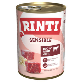 Abbildung Rinti Sensible mit Rind + Reis 400 g - 12 Stck