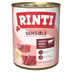 Abbildung Rinti Sensible mit Rind + Reis 800 g - 6 Stck