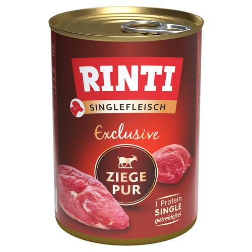 Rinti Singlefleisch Exclusive Ziege Pur 400 g - 12 Stück