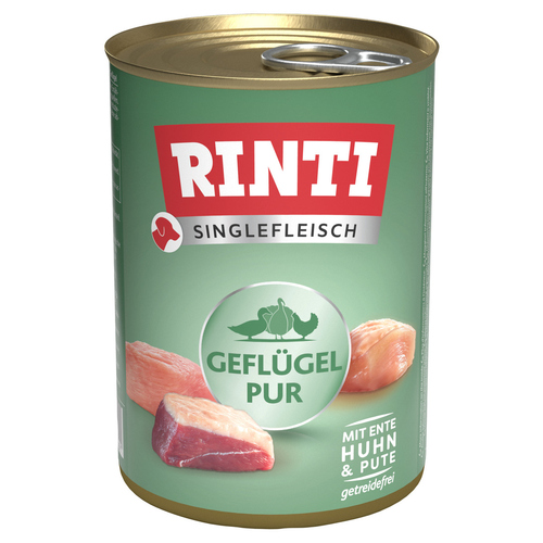 Rinti Singlefleisch Geflügel Pur 400 g - 12 Stück