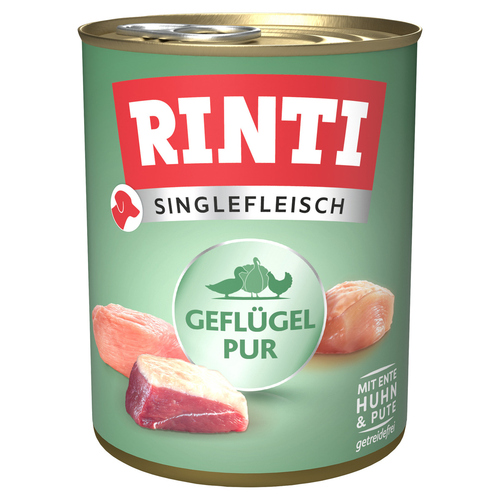 Rinti Singlefleisch Geflügel Pur 800 g - 6 Stück