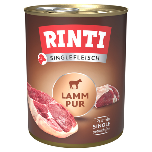 Rinti Singlefleisch Lamm Pur 800 g - 6 Stück