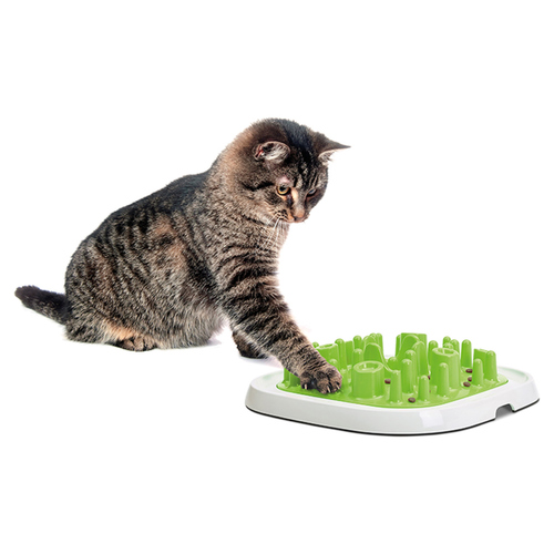 weitere Abbildung SAVIC Anti-Schling-Napf/Intelligenzspielzeug grn/wei fr Katzen