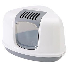 Abbildung SAVIC Katzentoilette Nestor Corner grau/wei