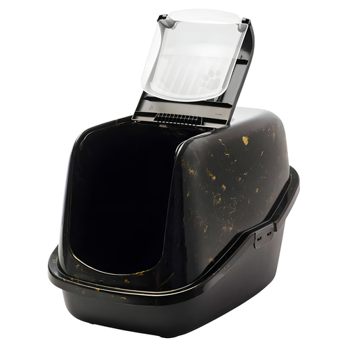 weitere Abbildung SAVIC Katzentoilette Nestor Marble schwarz/gold