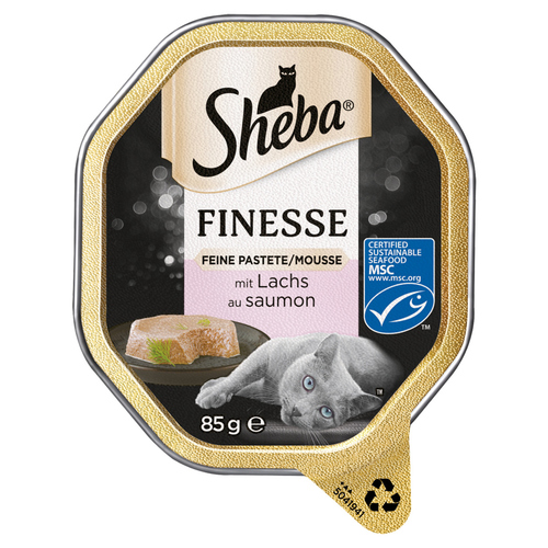 Sheba Finesse Feine Pastete/Mousse mit Lachs 85 g - 22 Stück