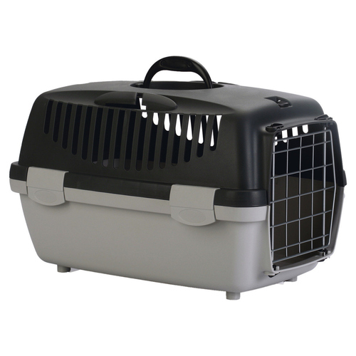 Stefanplast Transportbox Gulliver dunkelgrau/grau für Katzen