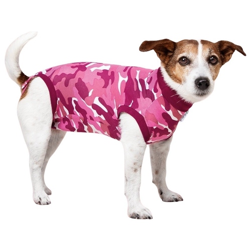 Suitical Recovery Suit® Dog pink camouflage, Größe: L