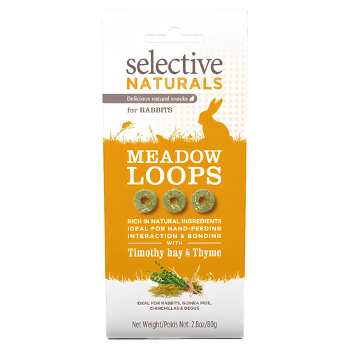 Supreme Science Selective Naturals Meadow Loops Timothy Hay & Thyme 80 g