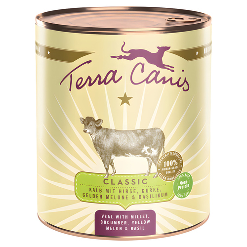 Terra Canis Classic Kalb mit Hirse, Gurke, gelber Melone & Basilikum 800 g