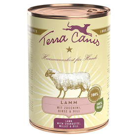 Abbildung Terra Canis Classic Lamm mit Zucchini, Hirse und Dill 400 g - 12 Stck