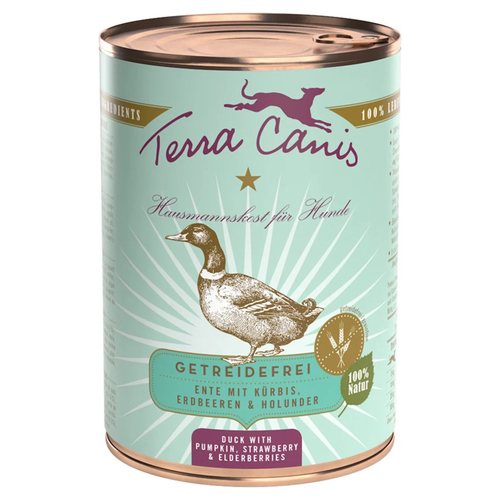 Terra Canis Ente mit Kürbis, Erdbeere und Holunder / getreidefrei 400 g