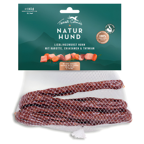 Terra Canis Naturhund Lieblingswurst Huhn Karotte 145 g