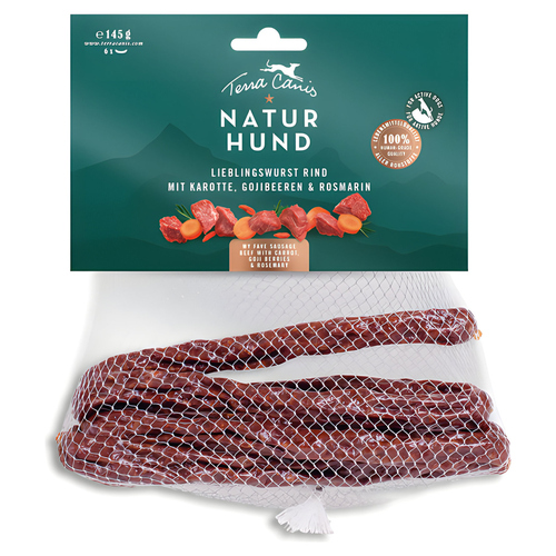 Terra Canis Naturhund Lieblingswurst Rind Karotte 145 g