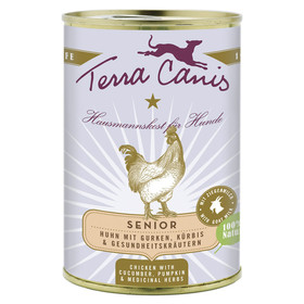 Abbildung Terra Canis Senior Huhn mit Gurken, Krbis & Gesundheitskrutern 400 g - 12 Stck