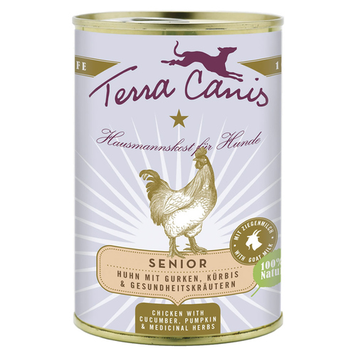 Terra Canis Senior Huhn mit Gurken, Kürbis & Gesundheitskräutern 400 g - 12 Stück