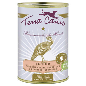 Abbildung Terra Canis Senior Pute mit Papaya, Borretsch & Gesundheitskrutern 400 g - 6 Stck