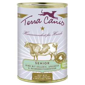 Abbildung Terra Canis Senior Rind mit Sellerie, Aprikose & Gesundheitskrutern 400 g - 12 Stck