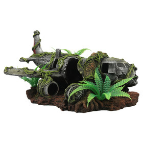 Abbildung Terra Della Terrarium Dekoration Flugzeugwrack Dschungel