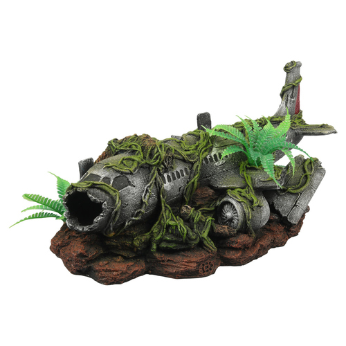 weitere Abbildung Terra Della Terrarium Dekoration Flugzeugwrack Dschungel