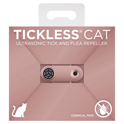 TickLess MINI CAT rosegold - wiederaufladbares Ultraschallgerät gegen Zecken & Flöhe für Katzen