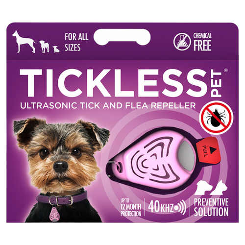 TickLess PET pink - Ultraschallgerät gegen Zecken & Flöhe