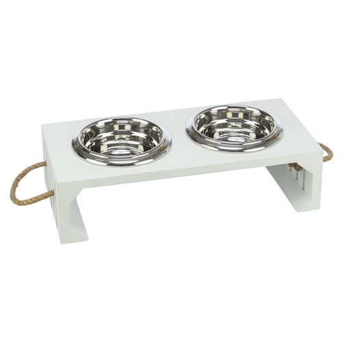 weitere Abbildung Trixie BE NORDICNapf-Set,MDF/Edelstahl wei fr Hunde