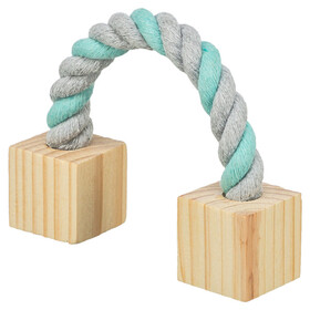 Abbildung Trixie Baumwollspielseil mit Holz, Kleintiere