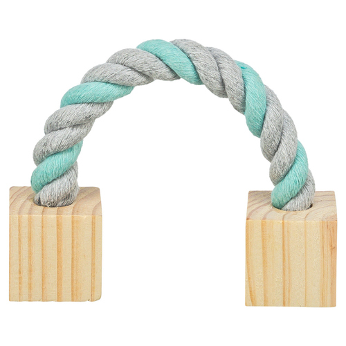 weitere Abbildung Trixie Baumwollspielseil mit Holz, Kleintiere
