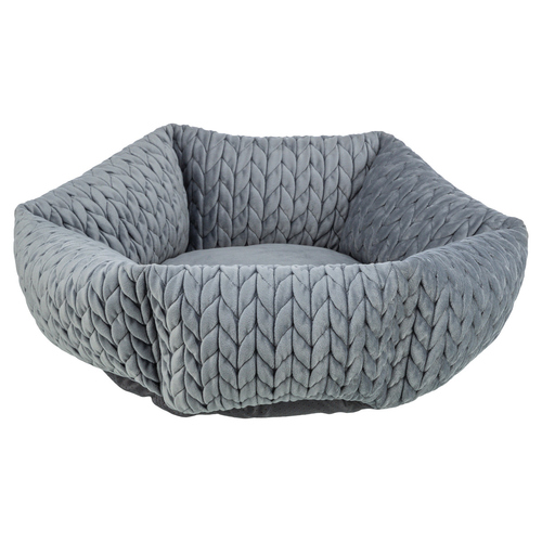 Trixie Bett Livia rund grau für Hunde, Durchmesser: 50 cm