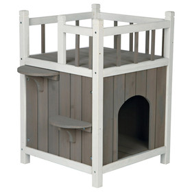 Abbildung Trixie Cats Home mit Balkon grau/wei