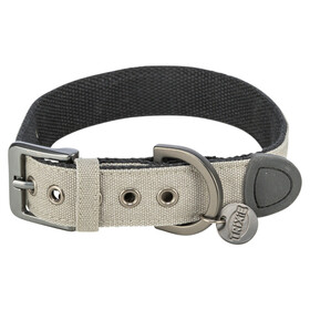 Abbildung Trixie CityStyleHalsband Canvas, extra breit hellgrau