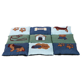 Abbildung Trixie Decke Patchwork blau/grn
