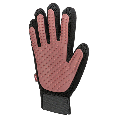 weitere Abbildung Trixie Fellpflege-Handschuh fr Katzen pink/schwarz