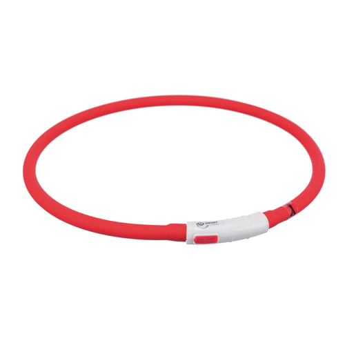 Trixie Flash Leuchtring USB rot