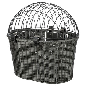 Abbildung Trixie Front-Fahrradkorb Rattan anthrazit