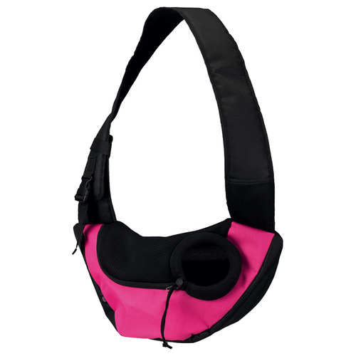 Trixie Fronttasche Sling pink/schwarz für Hunde