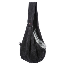 Abbildung Trixie Fronttasche Soft schwarz/grau fr Katzen