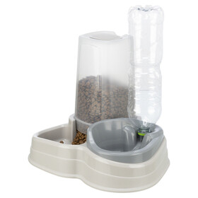 Abbildung Trixie Futter- und Wasserspender grau/taupe fr Hunde