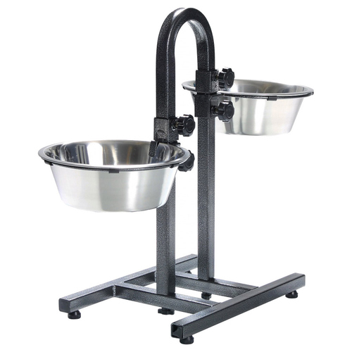 Trixie Hundebar hhenverstellbar | Doppelnapf fr Hunde